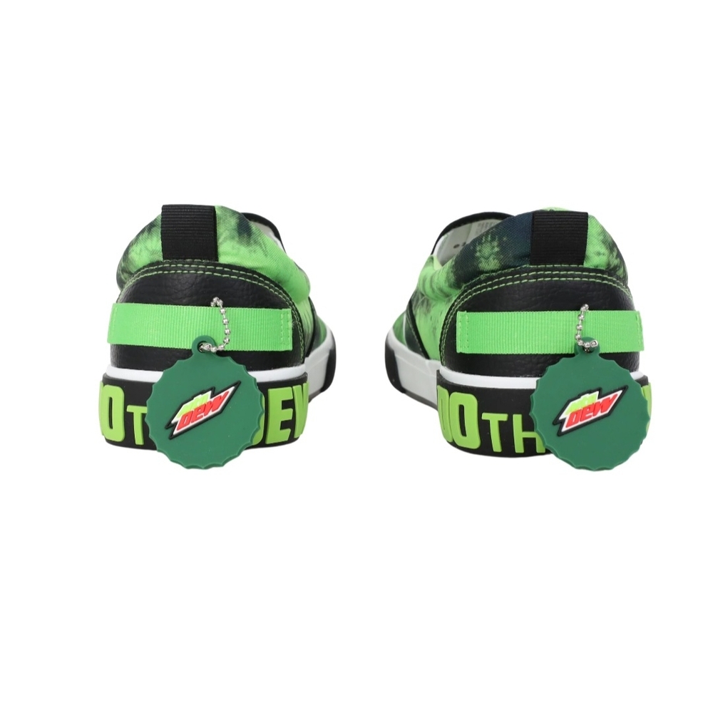 Mountain Dew Green Slip-On Sneakers Skater Soda Pop Size 11 - Picture 4 of 7